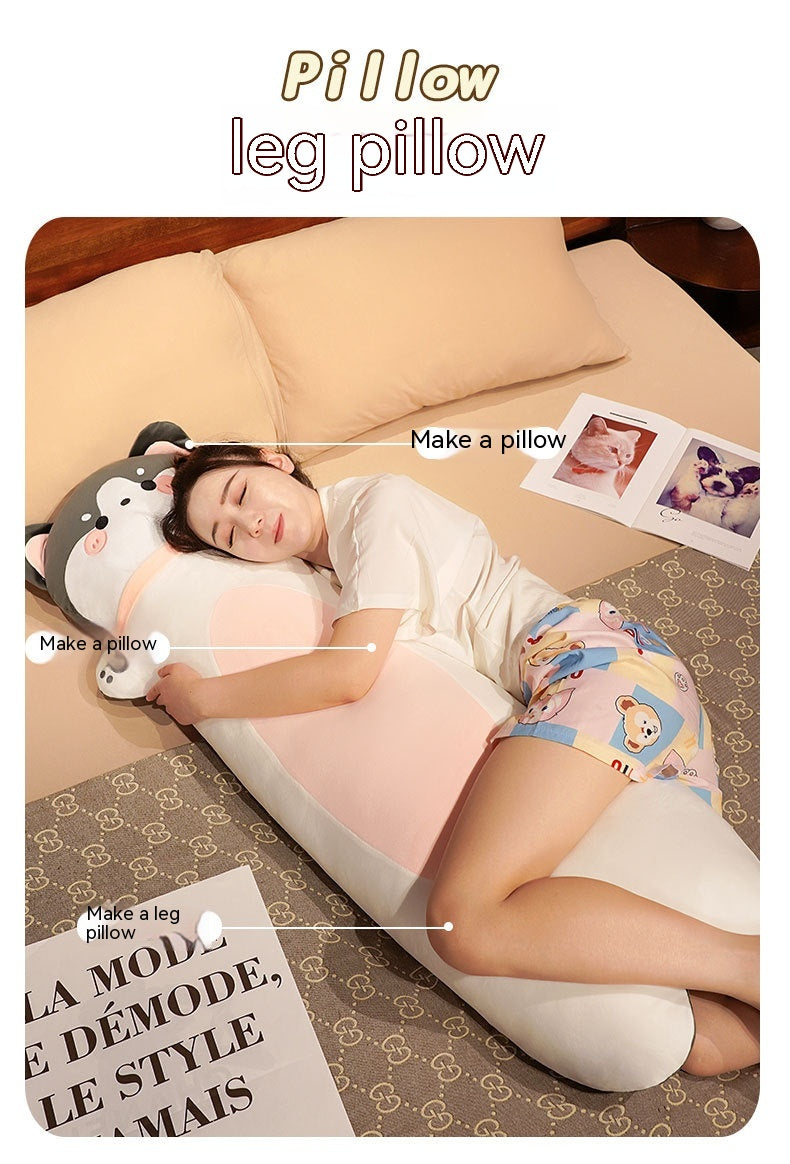 Cartoon Animal Sleeping Pillow with Polyester Fiber Fill - Soft Cozy Cushion