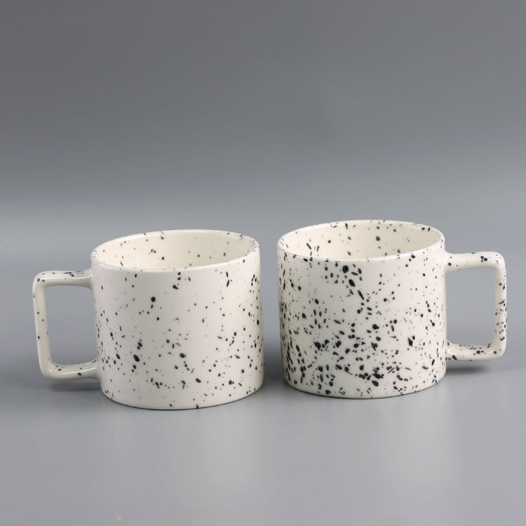 Retro Splash Ink Dot Ceramic Mug - Home Kitchen Drinkware