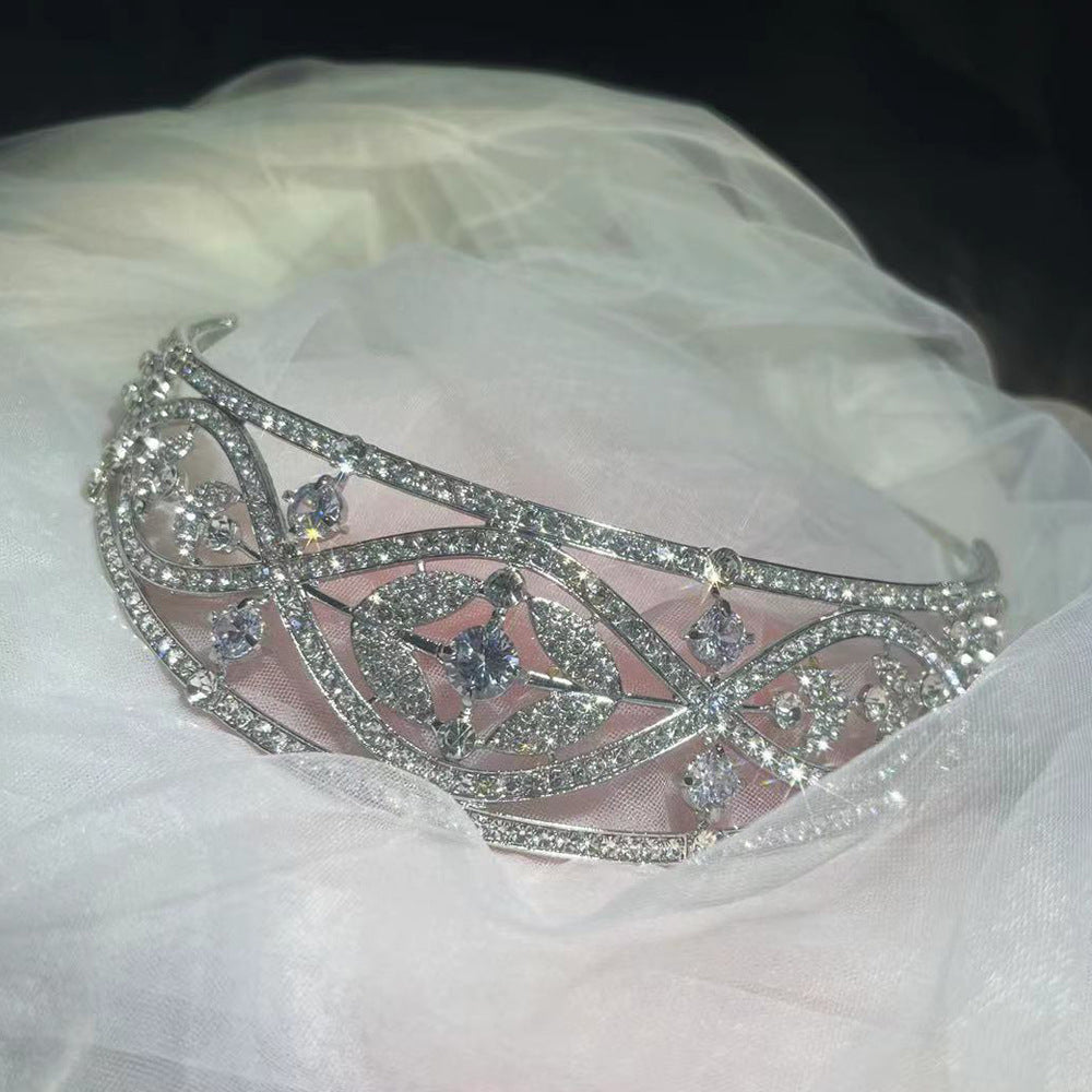 Zircon Bridal Tiara - Silver