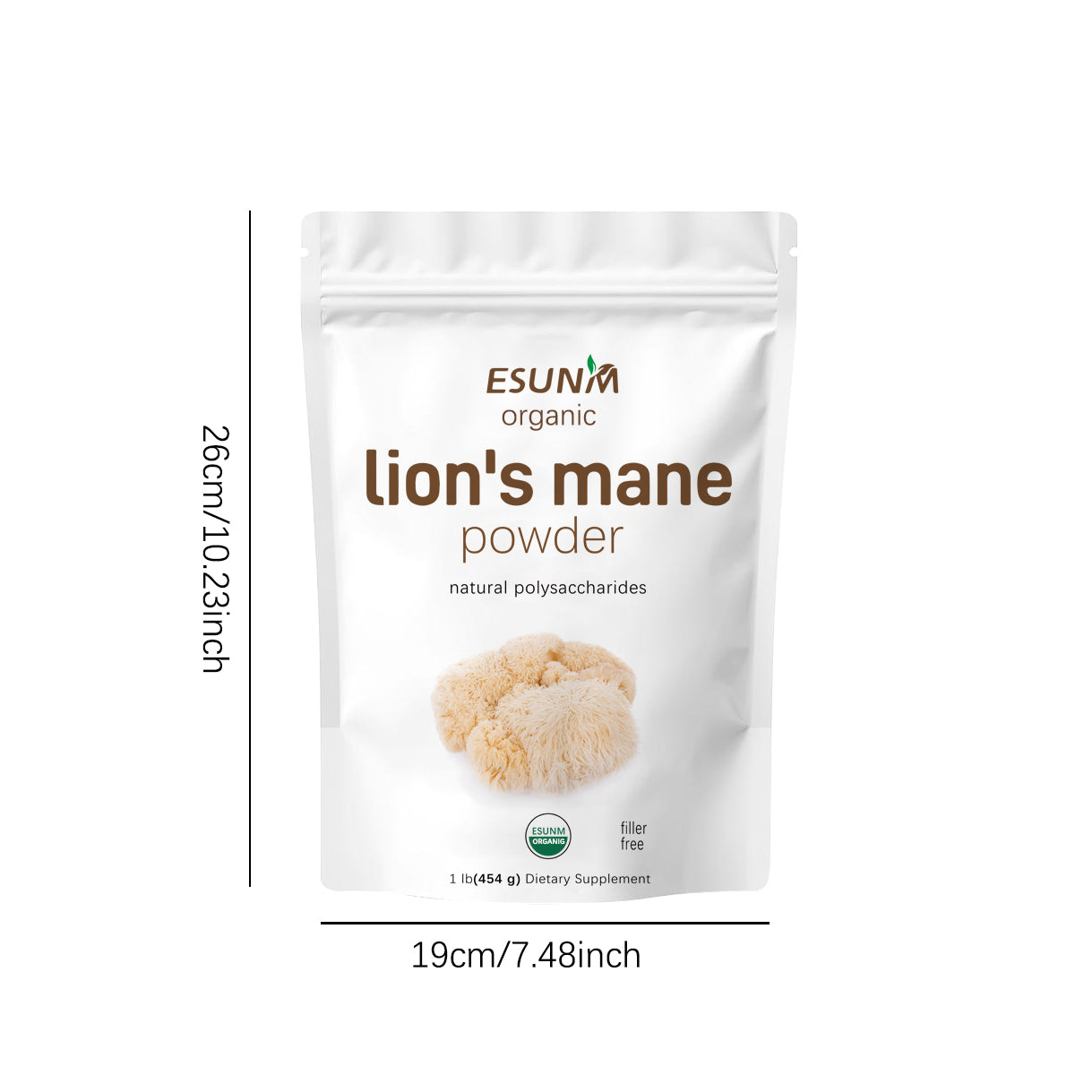 Organic Lion's Mane Mushroom Powder 454g