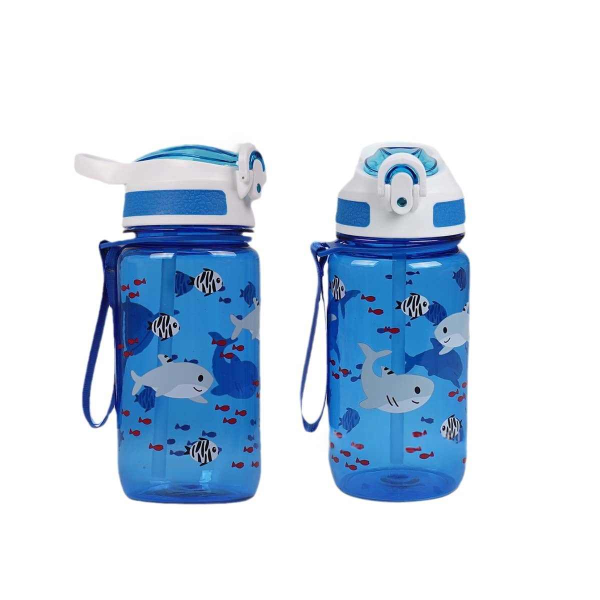 600ml Portable Cartoon Handle Drink Cup - Kids Travel Water Bottle
