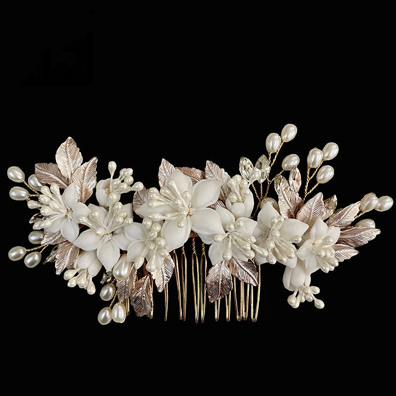 Wedding Pearl Flower Hair Comb Headwear