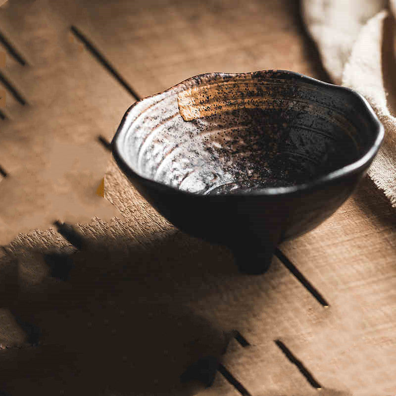 Japanese Style Ceramic Sauce Plate Small Dipping Bowl Vintage Tableware