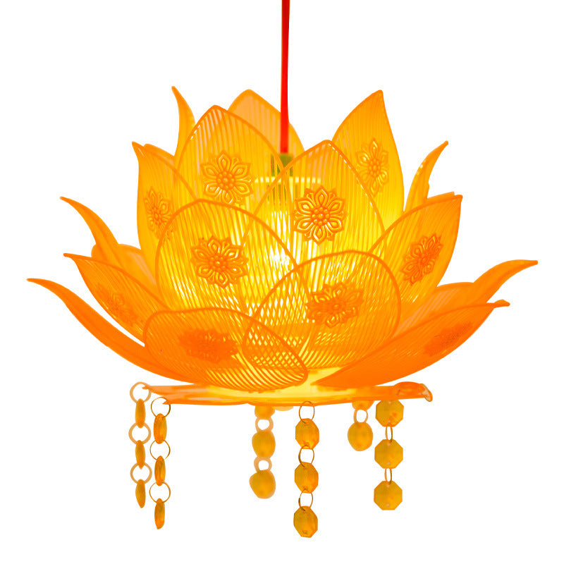 Lotus Lamp Buddha Worship Decorative Lantern for Festivals and Weddings