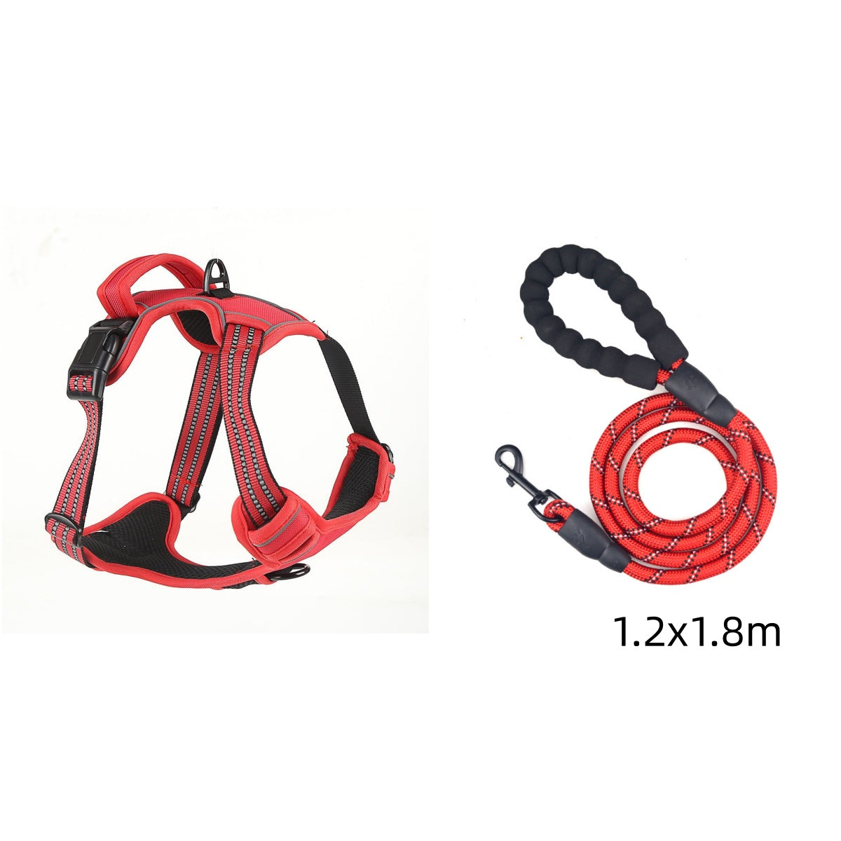 No Pull Breathable Reflective Dog Harness with Adjustable Size and Color Options