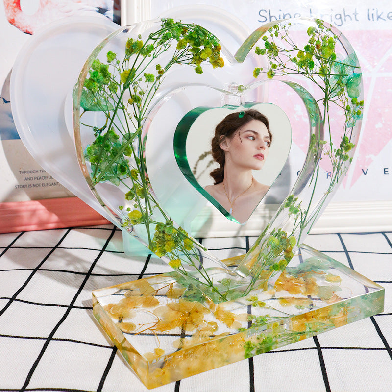Hollow Love Photo Frame Silicone Mold for Crafts and Baking