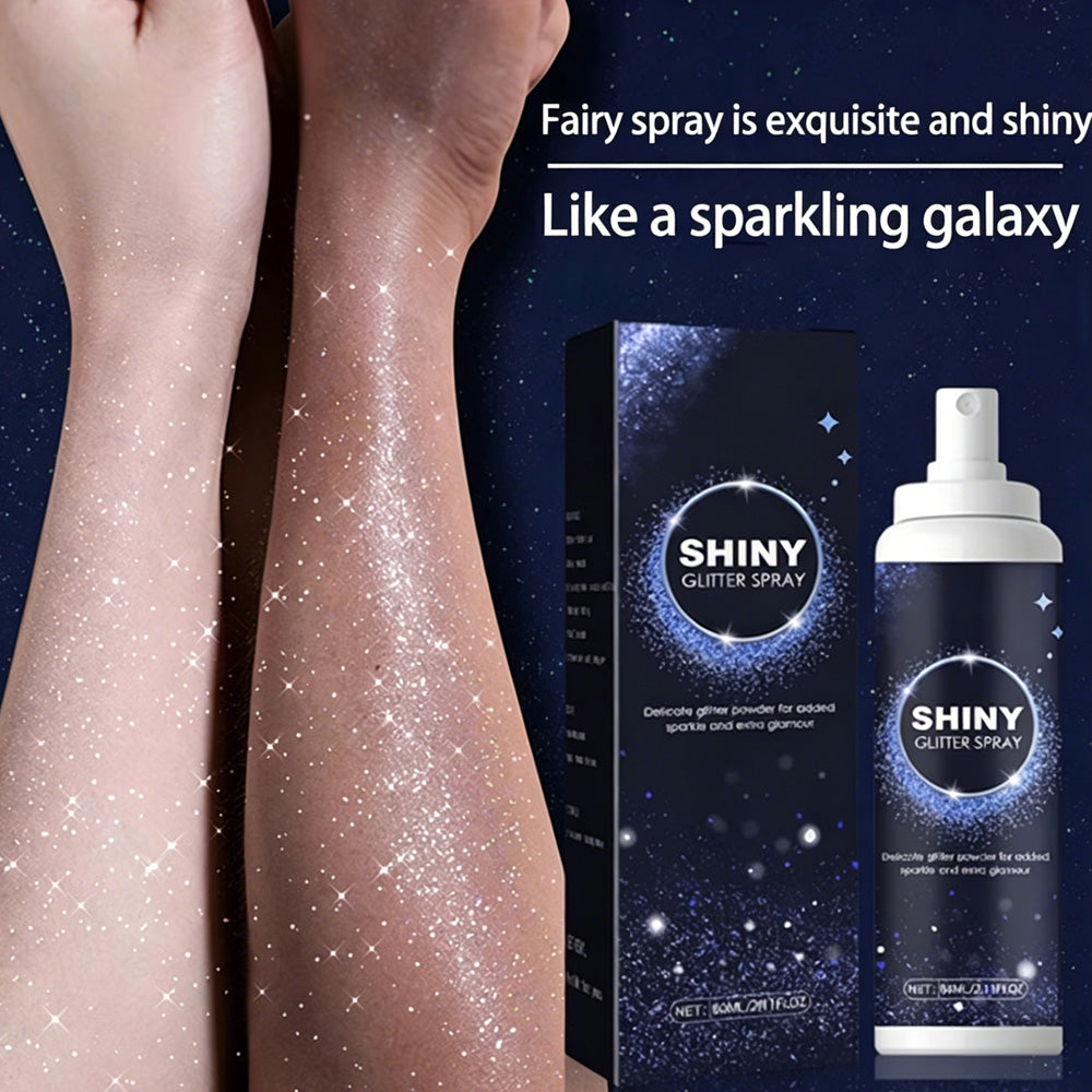 Long-Lasting Glitter Spray for Hair and Body - 60ml Blue Sparkle Shimmer