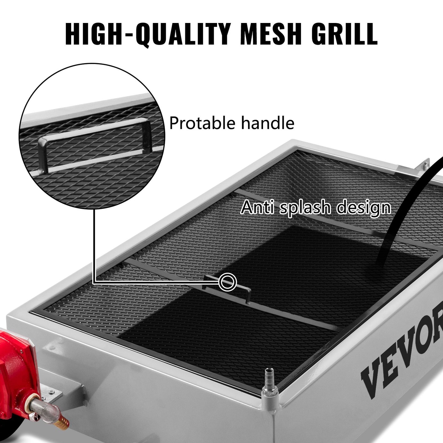 15-Gallon Oil Drain Pan with Pump and Swivel Casters - Low Profile Fluid Collector