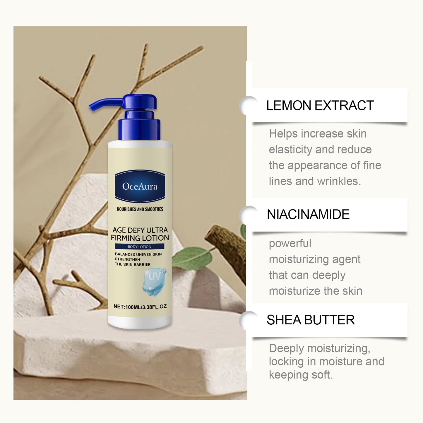 Firming Body Lotion with Niacinamide and Hyaluronic Acid - 100ml