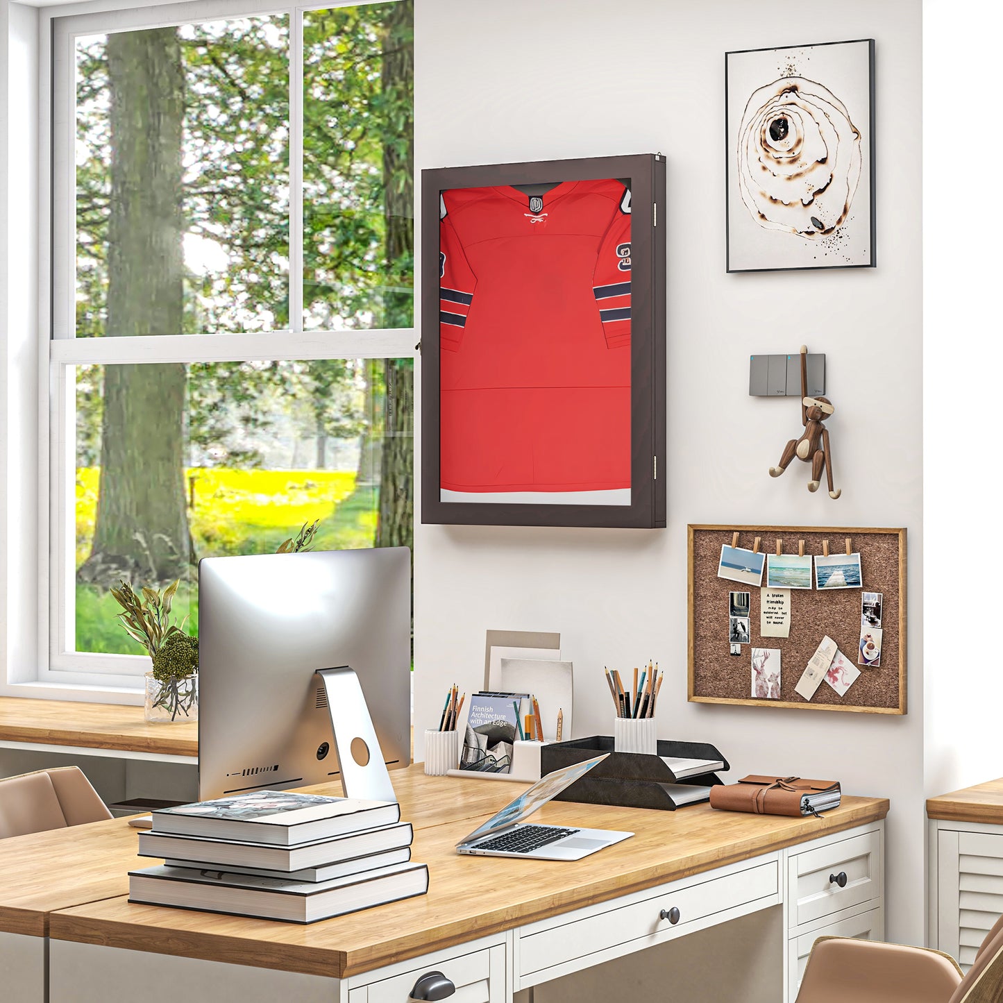 23.5" x 31.5" UV-Resistant Jersey Display Case - Brown