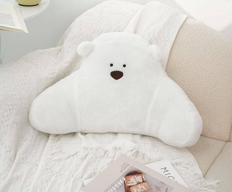 Cute Cartoon Animal Bear Pillow Large Home Decor Cushion - White, Light Coffee, Khaki