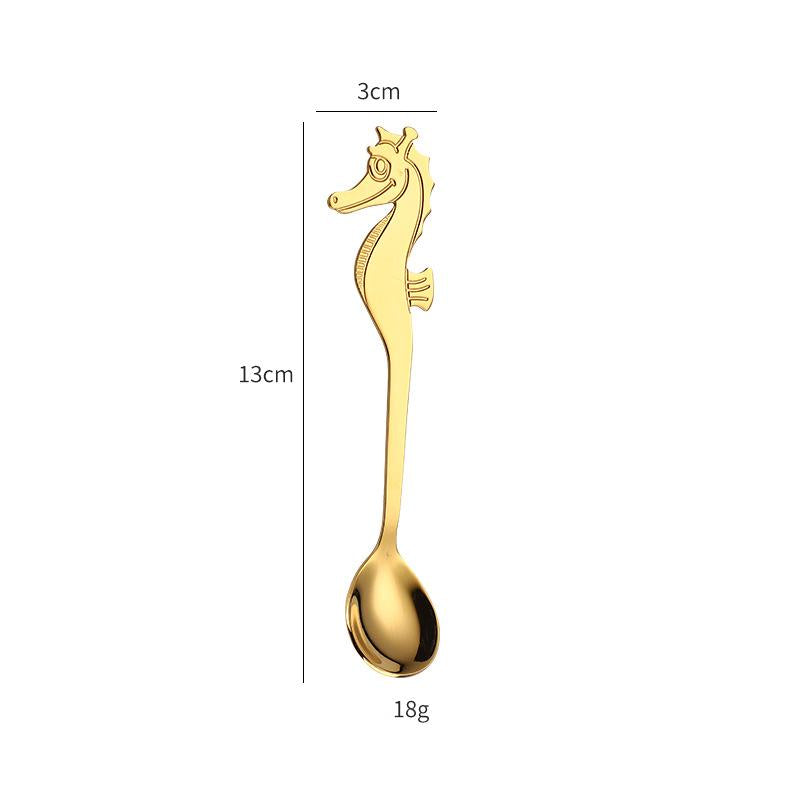 Stainless Steel Seahorse Coffee Spoon - Elegant Kitchen Utensil