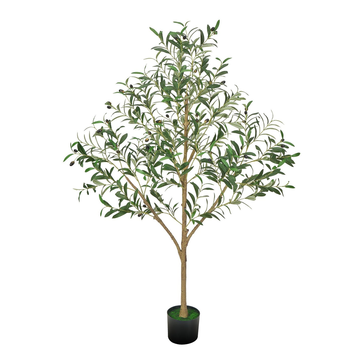 5FT Artificial Olive Tree with Black Pot - Lifelike Fake Plant for Home & Office Decor