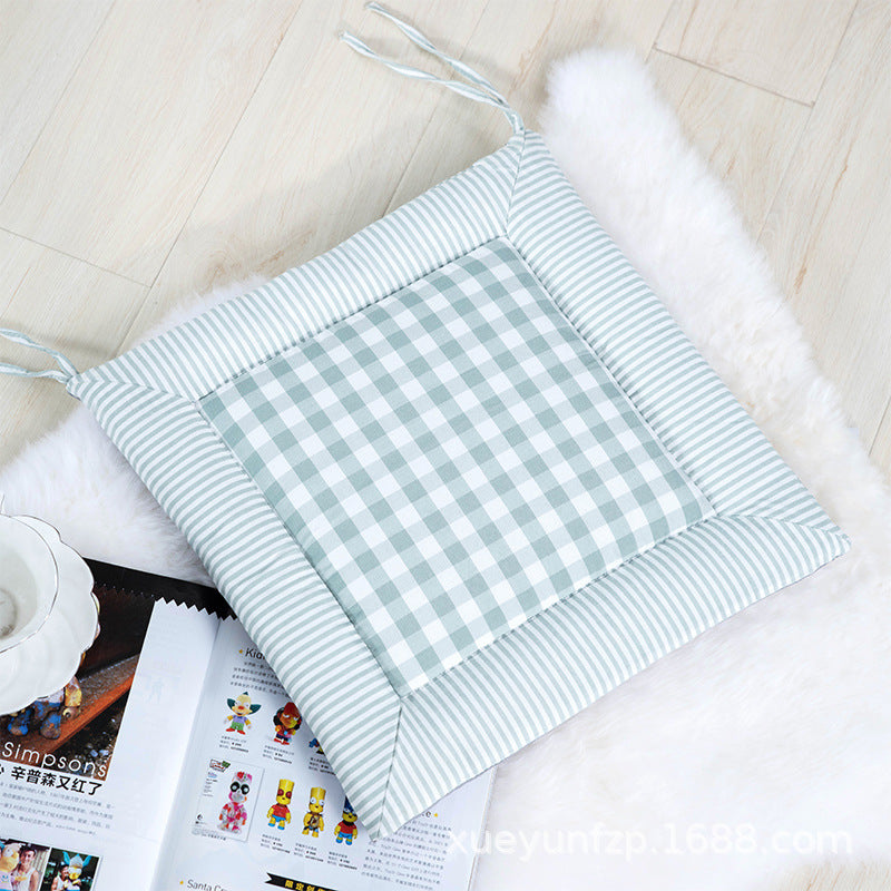 Breathable Cotton Linen Chair Cushion Cover for Office, Home & Car