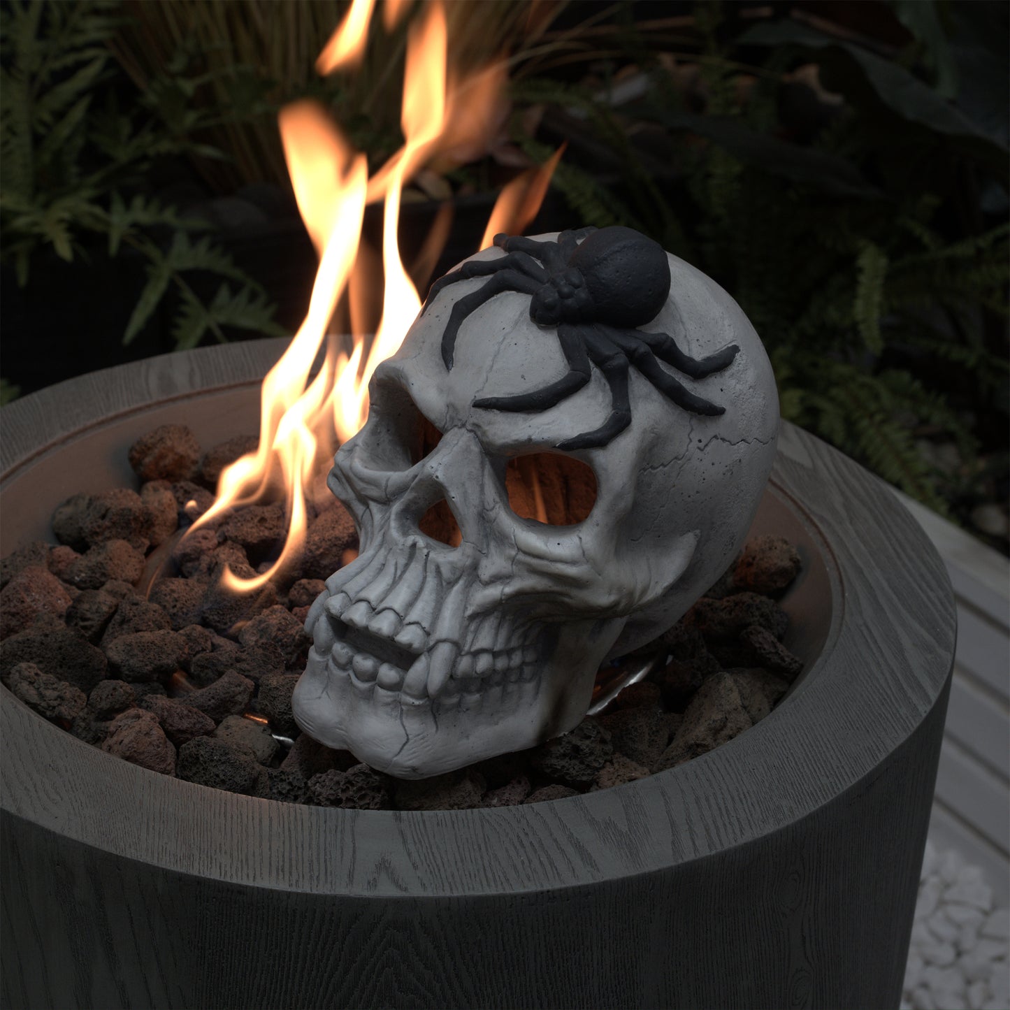Demon Skull Halloween Decoration for Fireplaces and Fire Pits