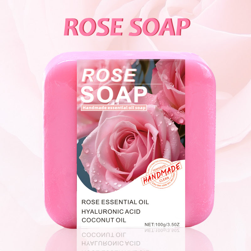 Rose Essential Oil Soap 100g Natural Body Care for Sensitive Skin
