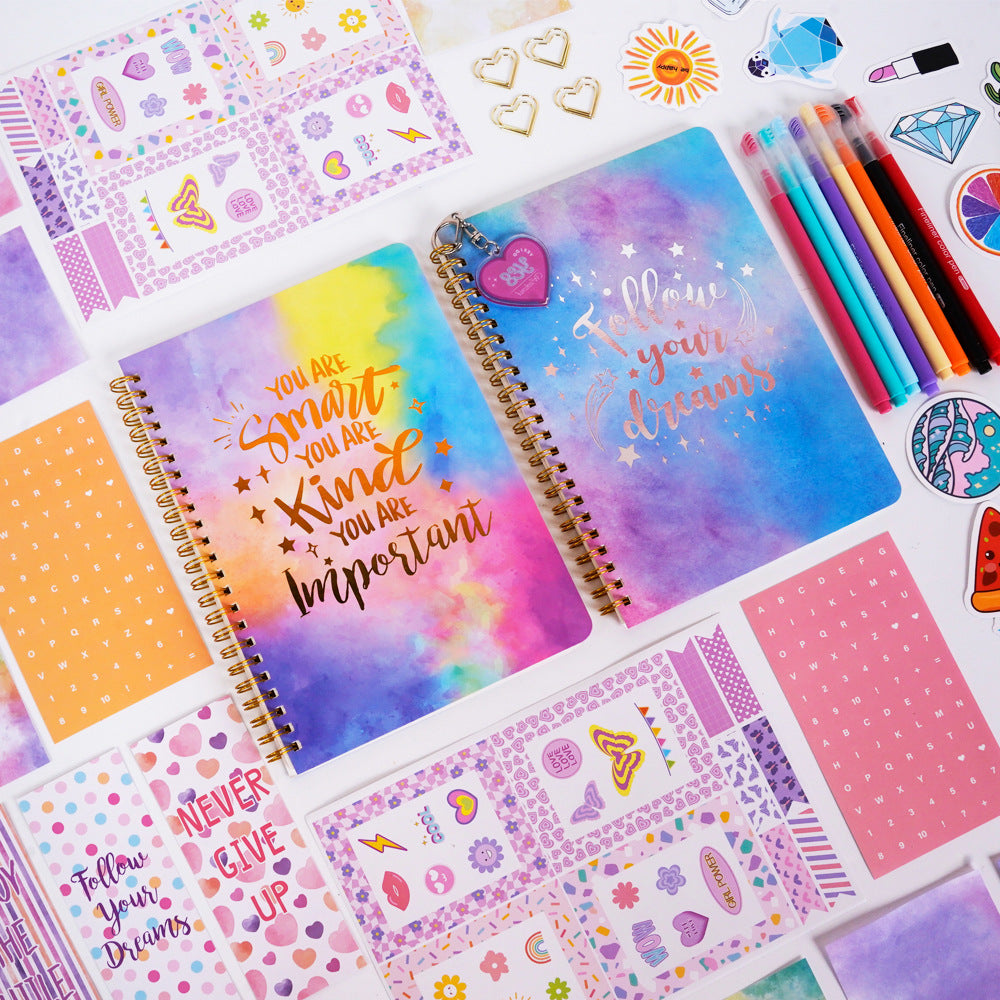 Children's Scrapbook Gift Set with Notebooks Stickers & Accessories