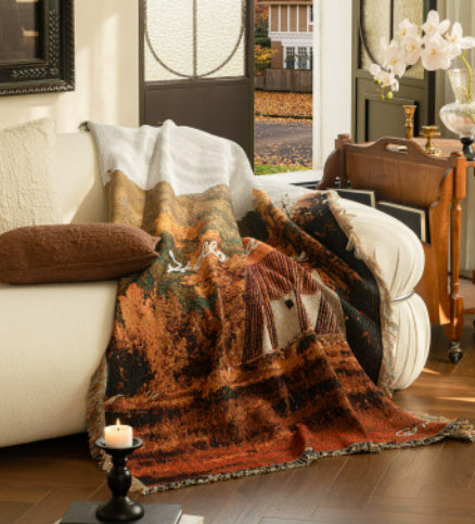 Retro Sofa Cover Cloth - Light Luxury Living Room Protectant Blanket