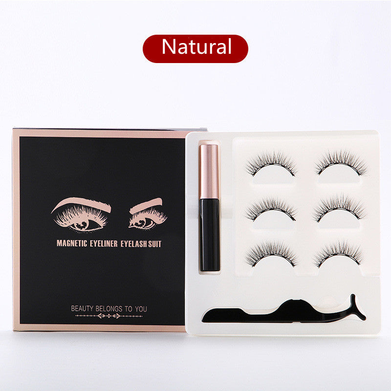 Magnetic Eyelash Set with Eyeliner and Tweezers - Natural, Thick, Slender Variants
