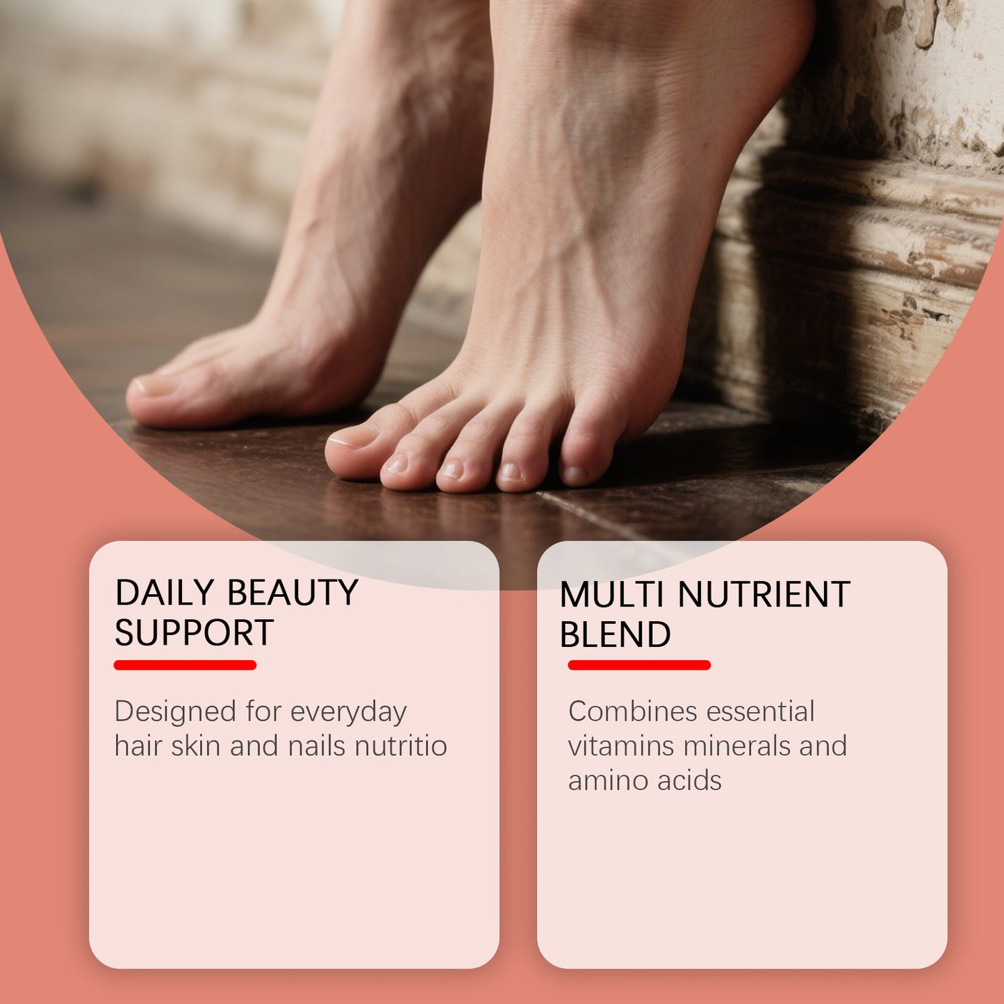 Nail Support Capsules - Hair, Skin & Nail Health Supplement, 60 Capsules