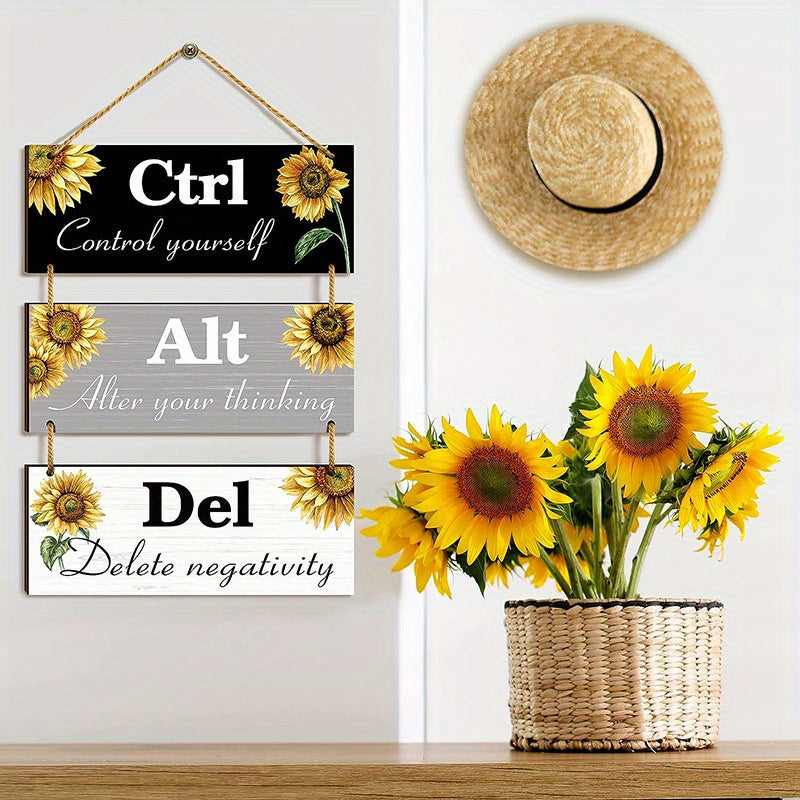 Inspirational Wooden Wall Decor Frame - Hanging Pendant for Office & Home