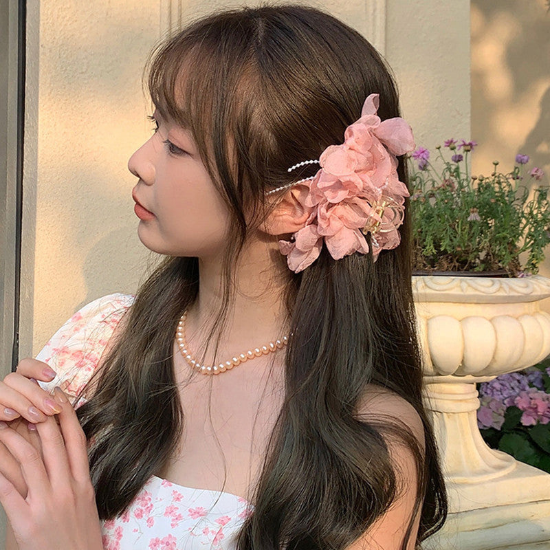 Flower Acrylic Hair Clip Grab
