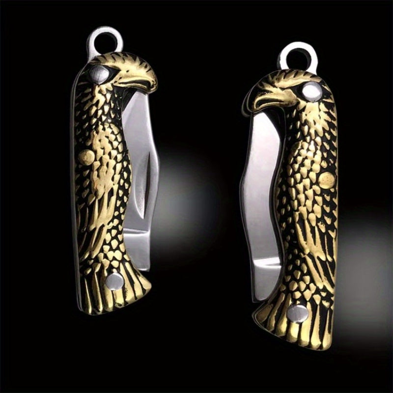 Mini Yellow Dragon Pattern Kitchen Knife