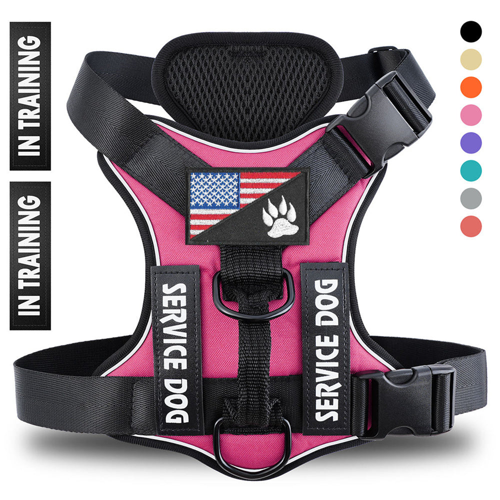 Reflective Breathable Polyester Dog Harness - Adjustable & Durable Pet Strap