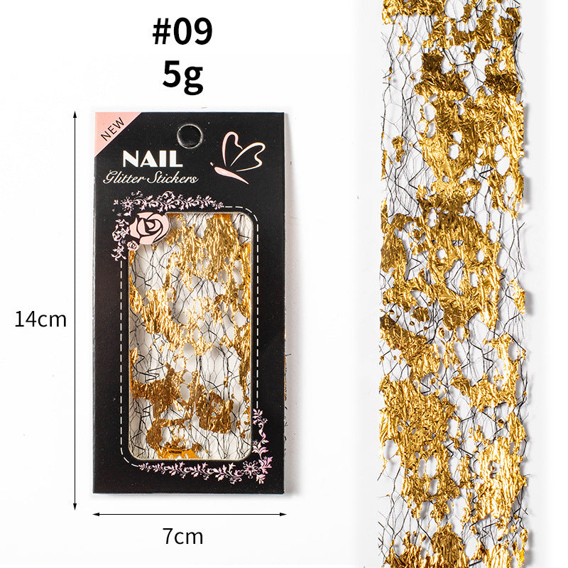 Starry Sky Paper Nail Art Fragments - 10 Colors for Creative Nail Designs