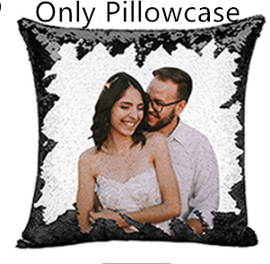 Sequin Custom Gift Pillow - Soft Velvet Cover with Color Options, 40x40cm