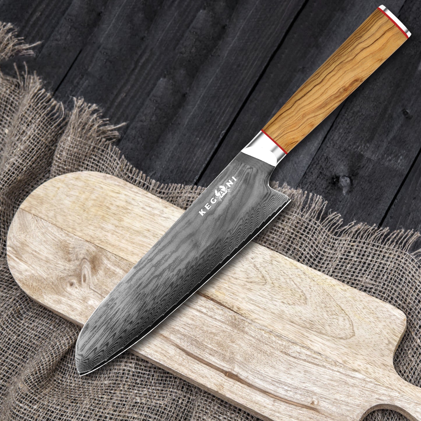 Kiritsuke Knife - 8 Inch Professional Japanese Chef Knife, Damascus Steel, Ultra-Sharp Blade