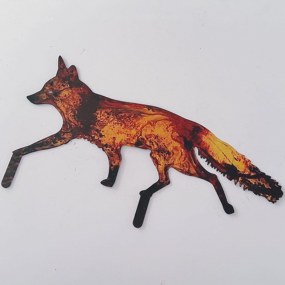 Outdoor Fox Resin Decor Plug-in Animal Statue - Large, Medium, Small