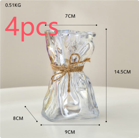 Glass Vase for Dried Flowers - Nordic Home Table Decor Accessory