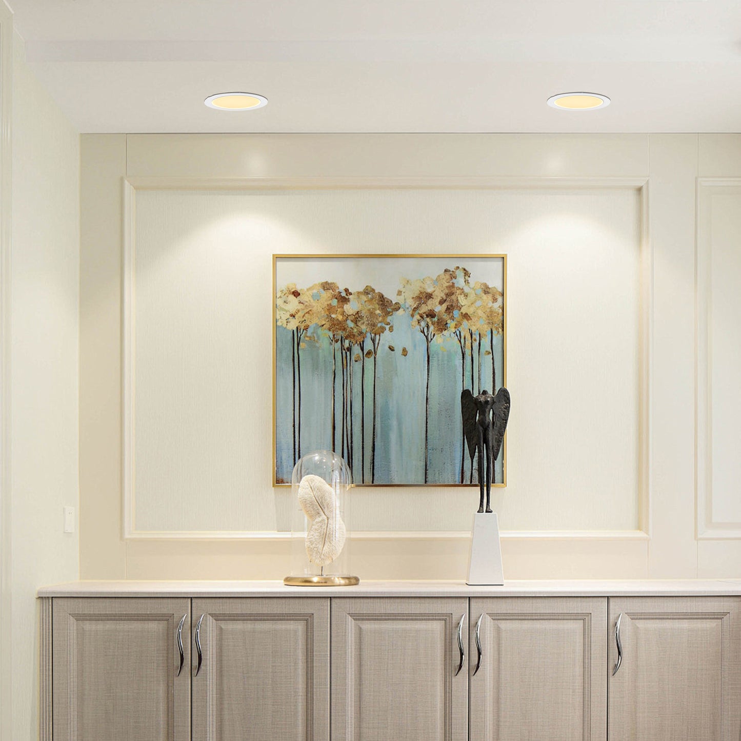 6 Inch LED Recessed Ceiling Lights 12-Pack Dimmable Canless Downlights 2700K-5000K