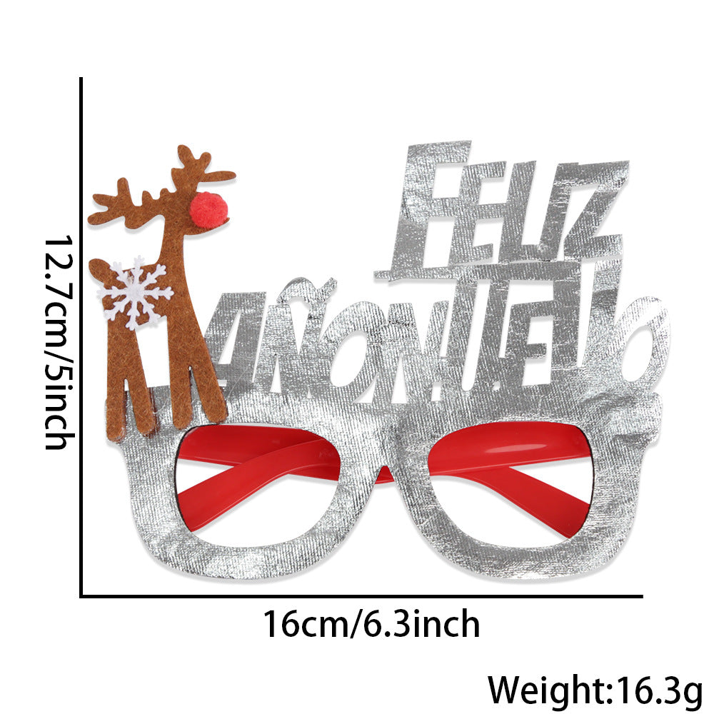 Christmas Snowflake Glasses - Festive Party Props for Holiday Celebration