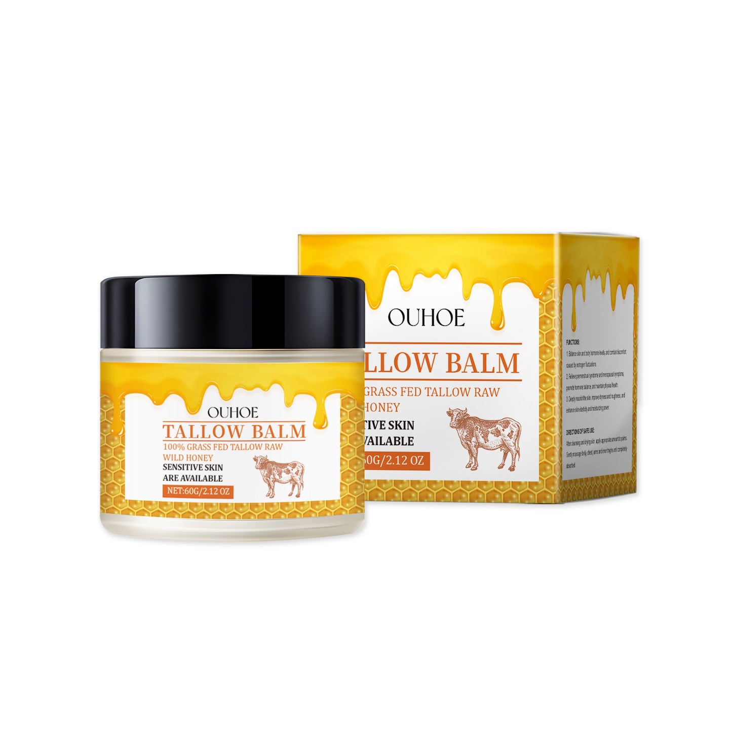 Natural Tallow Balm for Face and Body - Deep Moisturizing Skin Care