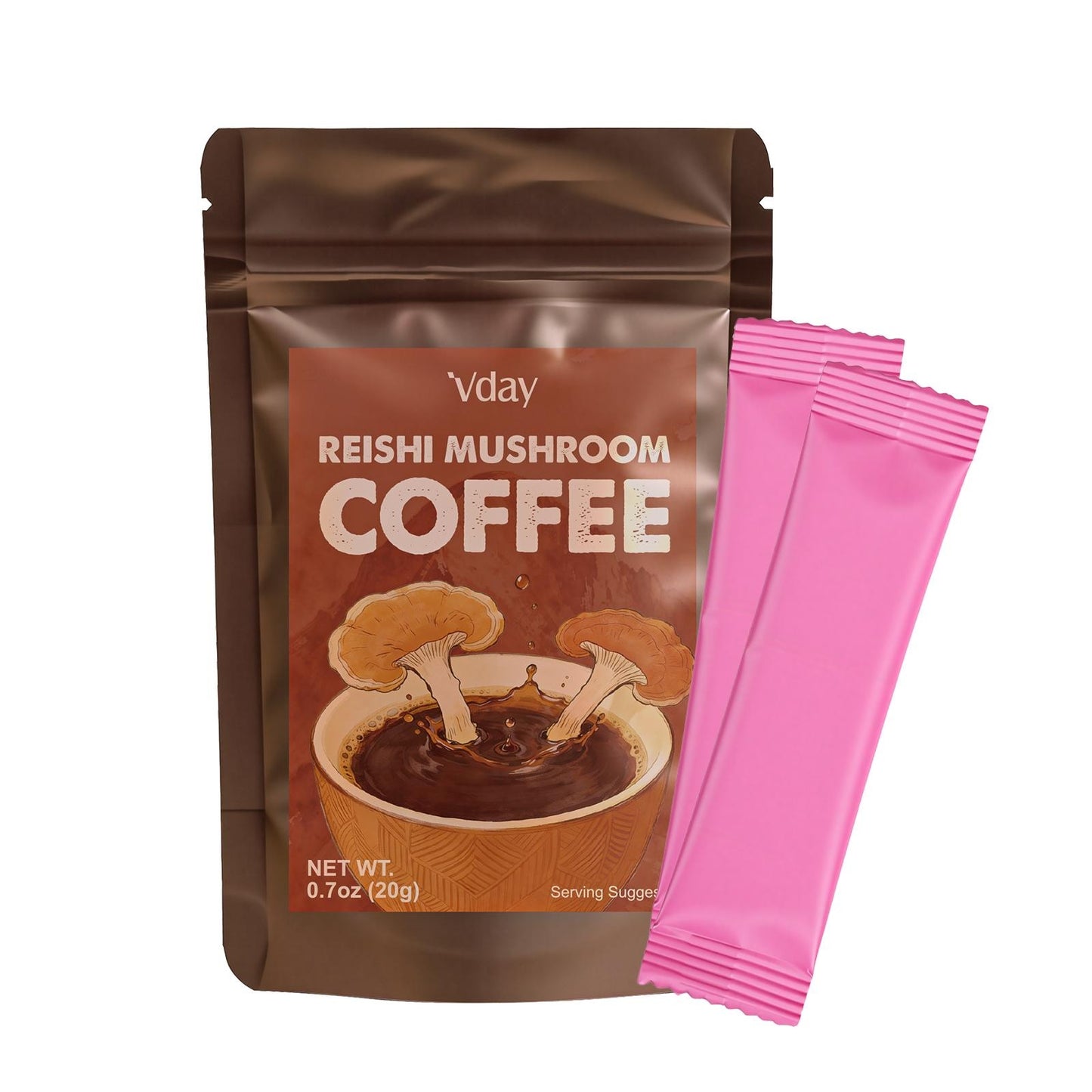 Instant Reishi Mushroom Coffee - 20g Sachets - 20 Count Pack