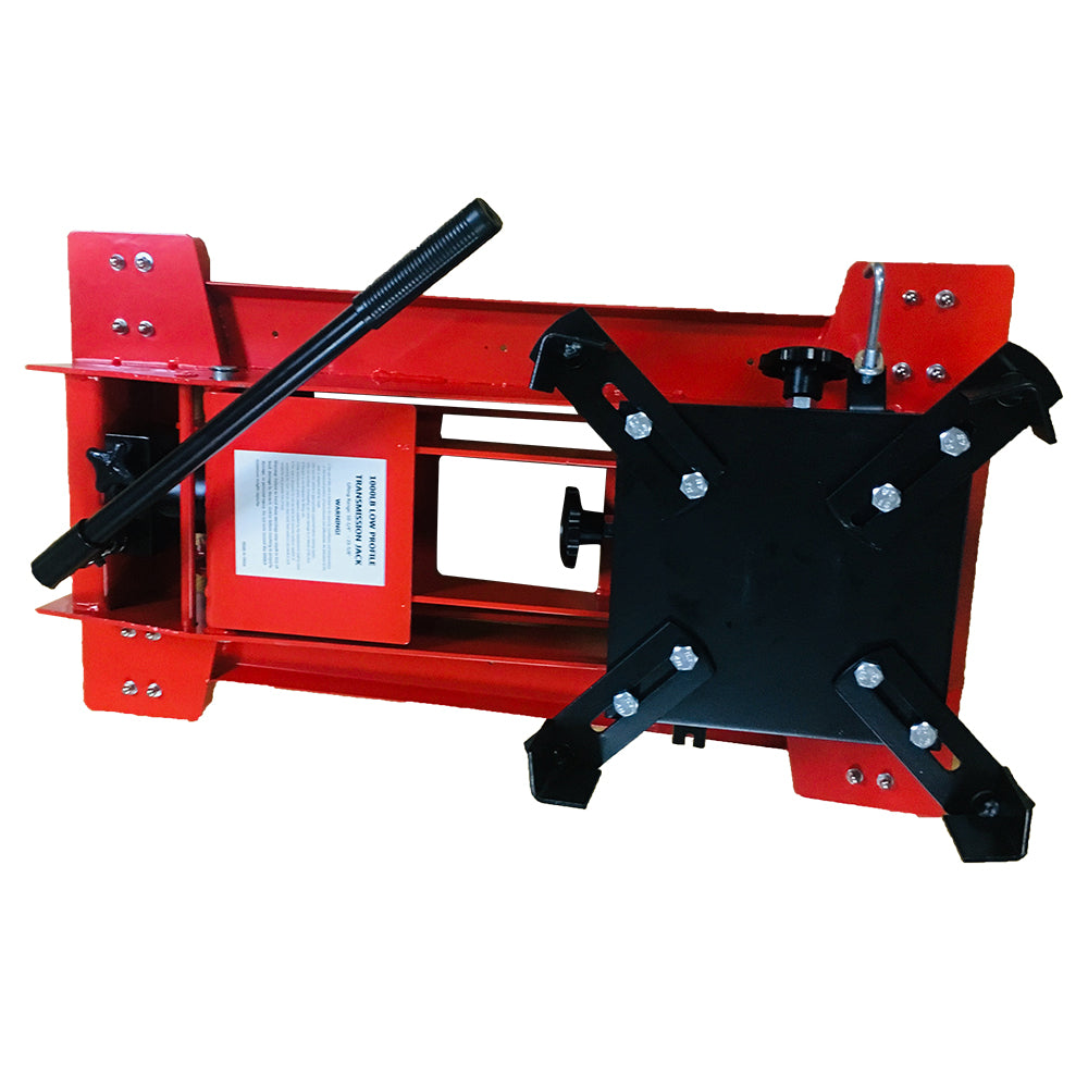 Hydraulic Transmission Jack 0.5 Ton Low Profile Steel Heavy Duty Tool - Red
