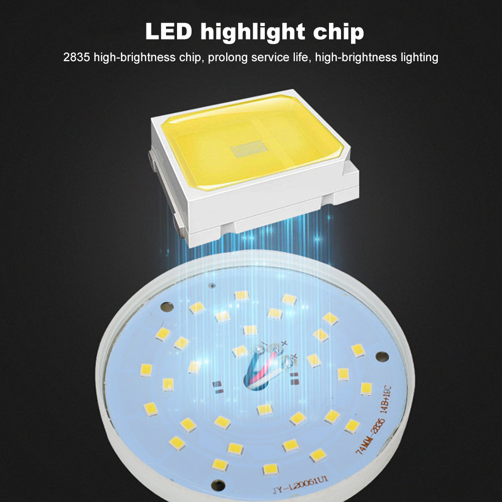 12W Rechargeable LED Emergency Floodlight Bulb - White, 700-1200 Lumens