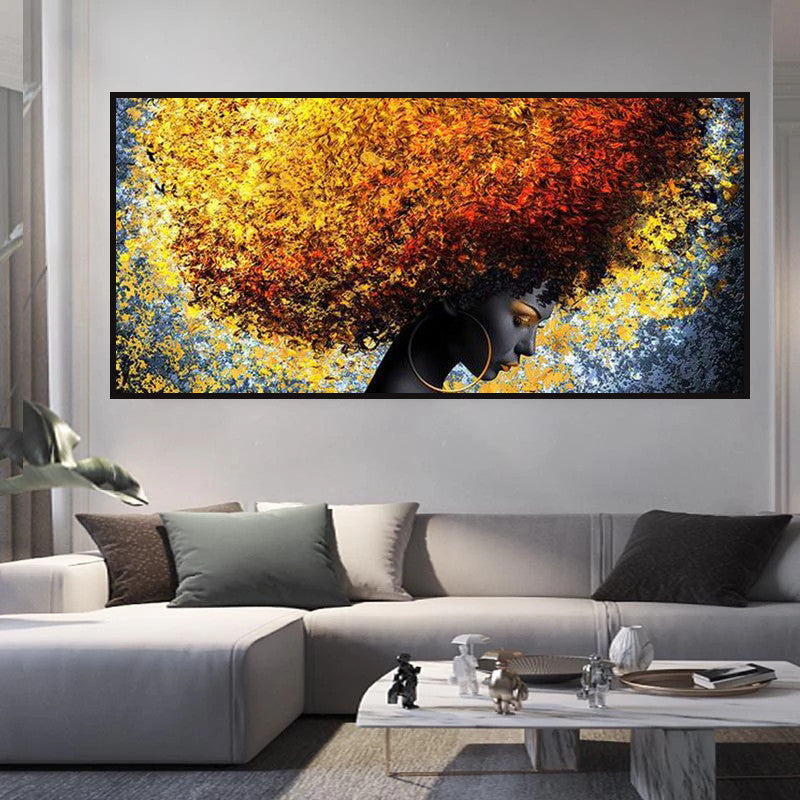 African Queen Canvas Wall Art - Modern Home Decor Poster