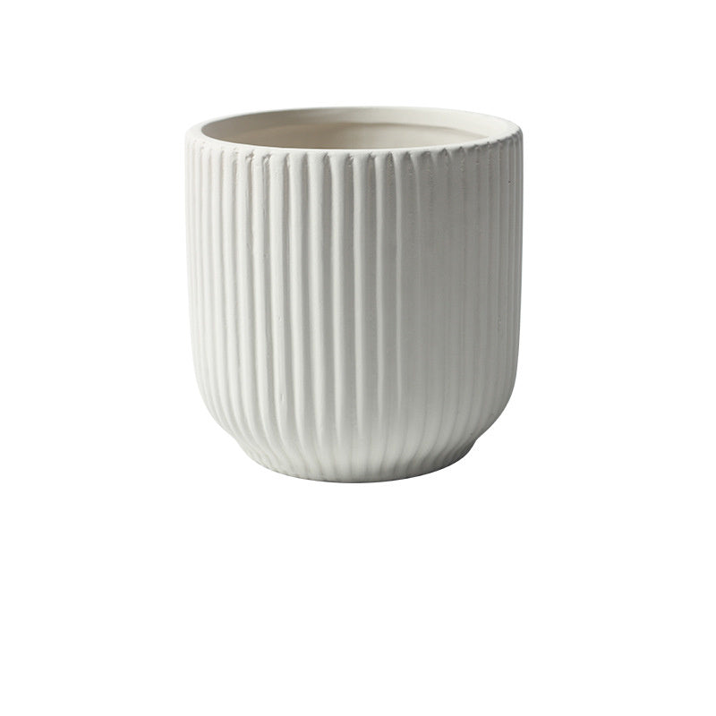 Ceramic Flower Pot Set - Nordic Style Garden Planters with Gold & Hole Options