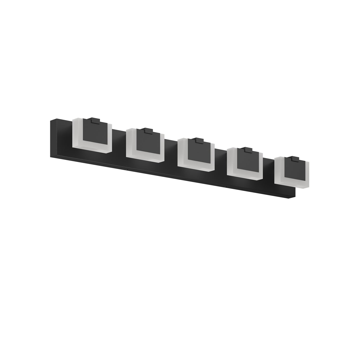 Modern Black LED Vanity Light Fixture - Up and Down Design
