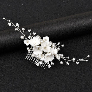 Golden Leaf Flower Hair Band - Wedding Bridal Accessory