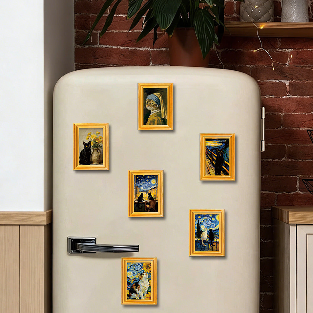 Creative Quirky Oil-Painting Refrigerator Magnets - Fun Kitchen Decor