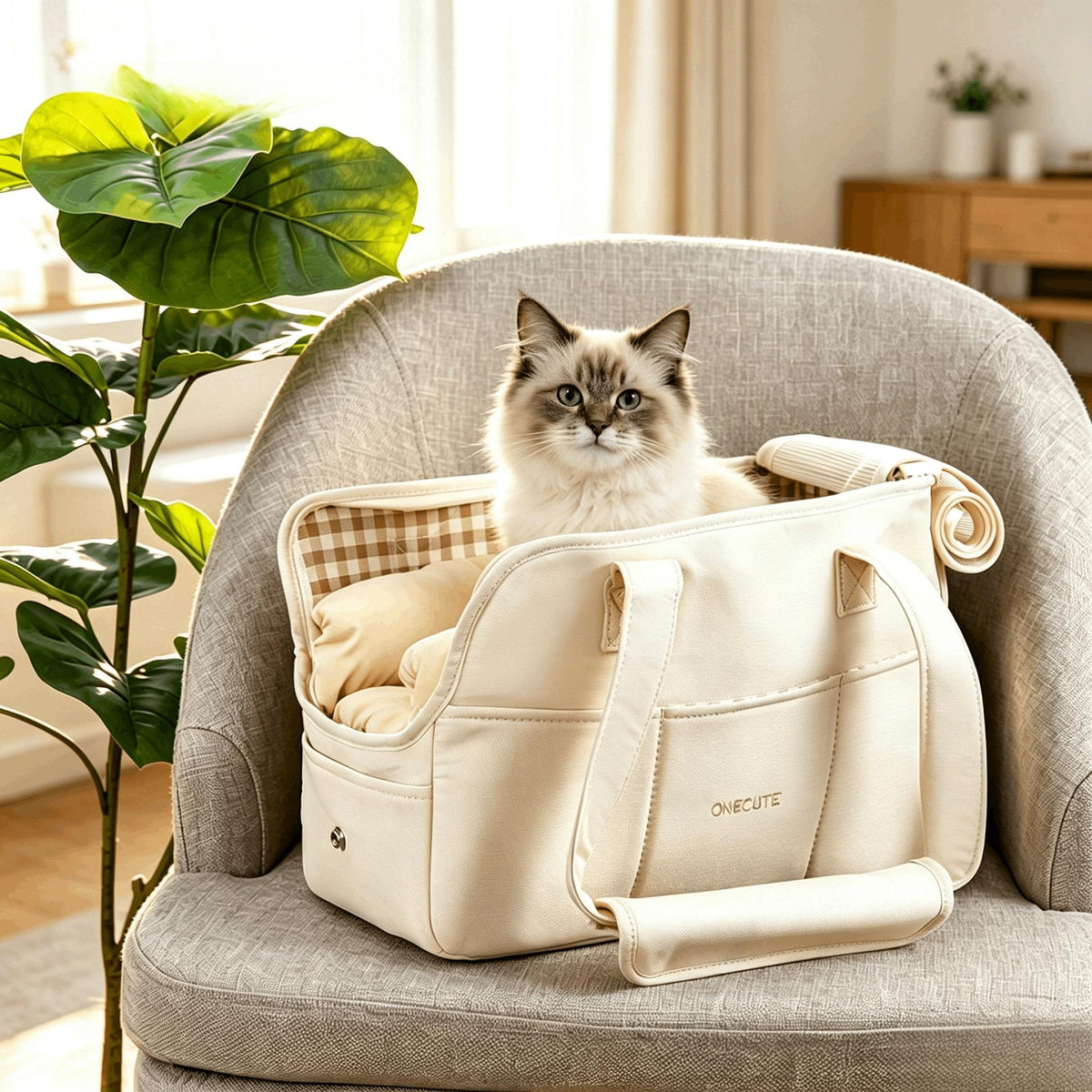 Breathable Pet Carrier Bag for Cats and Small Dogs - Lightweight & Portable