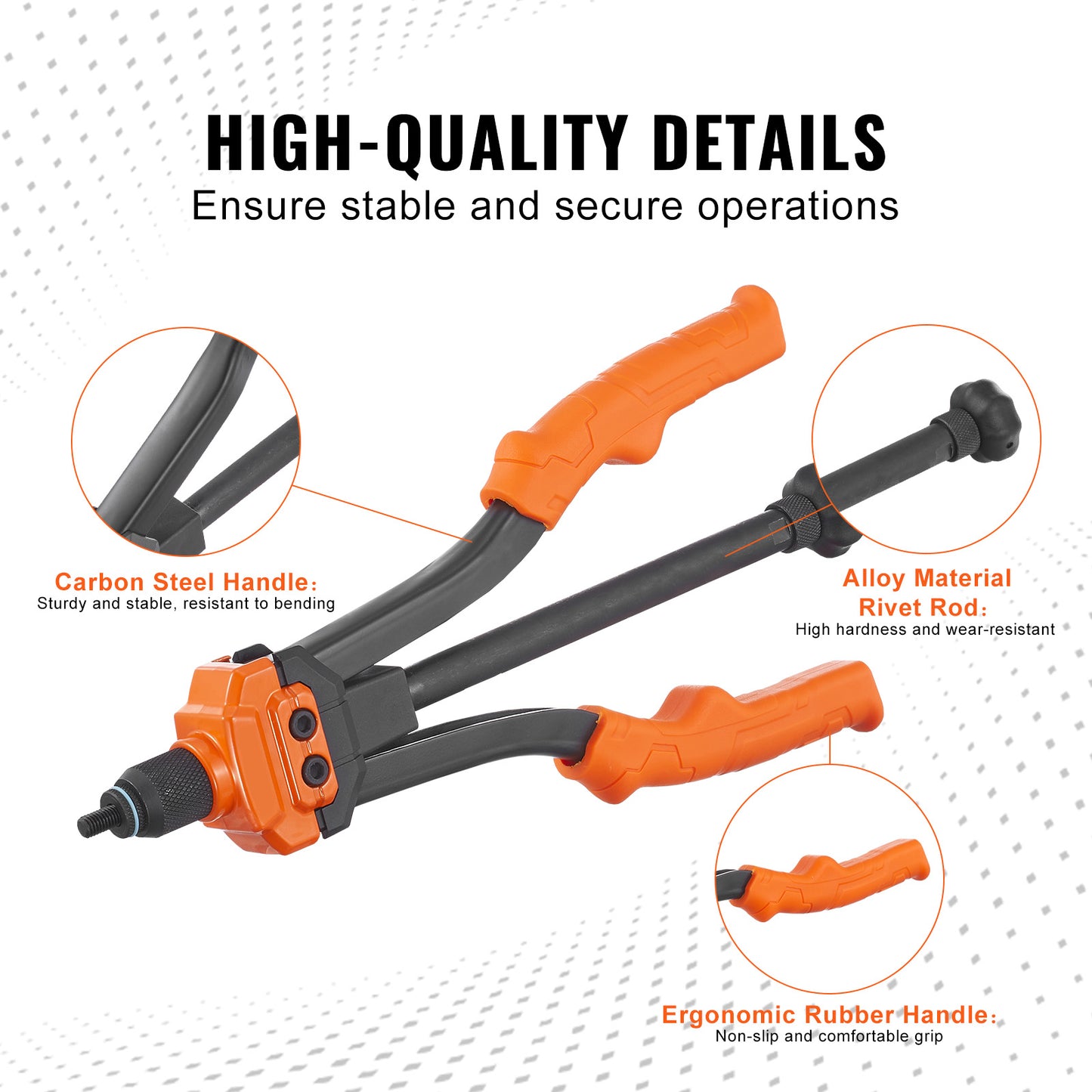 Riveting Tool Kit with 70 Nuts & 7 Mandrels for DIY Repairs