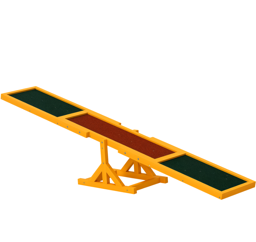 Wooden Dog Agility Seesaw - Weather-Resistant Pet Training & Exercise Equipment