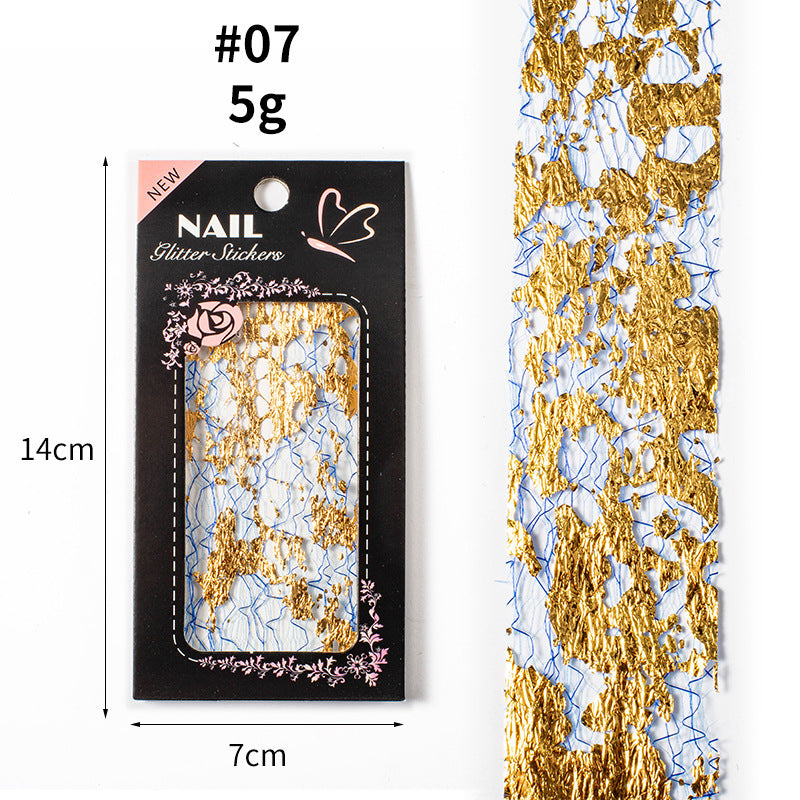 Starry Sky Paper Nail Art Fragments - 10 Colors for Creative Nail Designs
