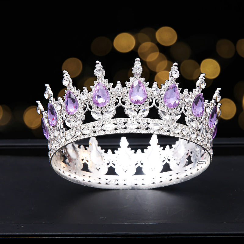 Crystal Crown Headband - Red & Multicolor
