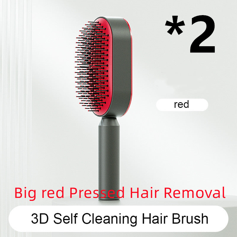 Self-Cleaning Hair Brush with 3D Air Cushion for Scalp Massage & Detangling
